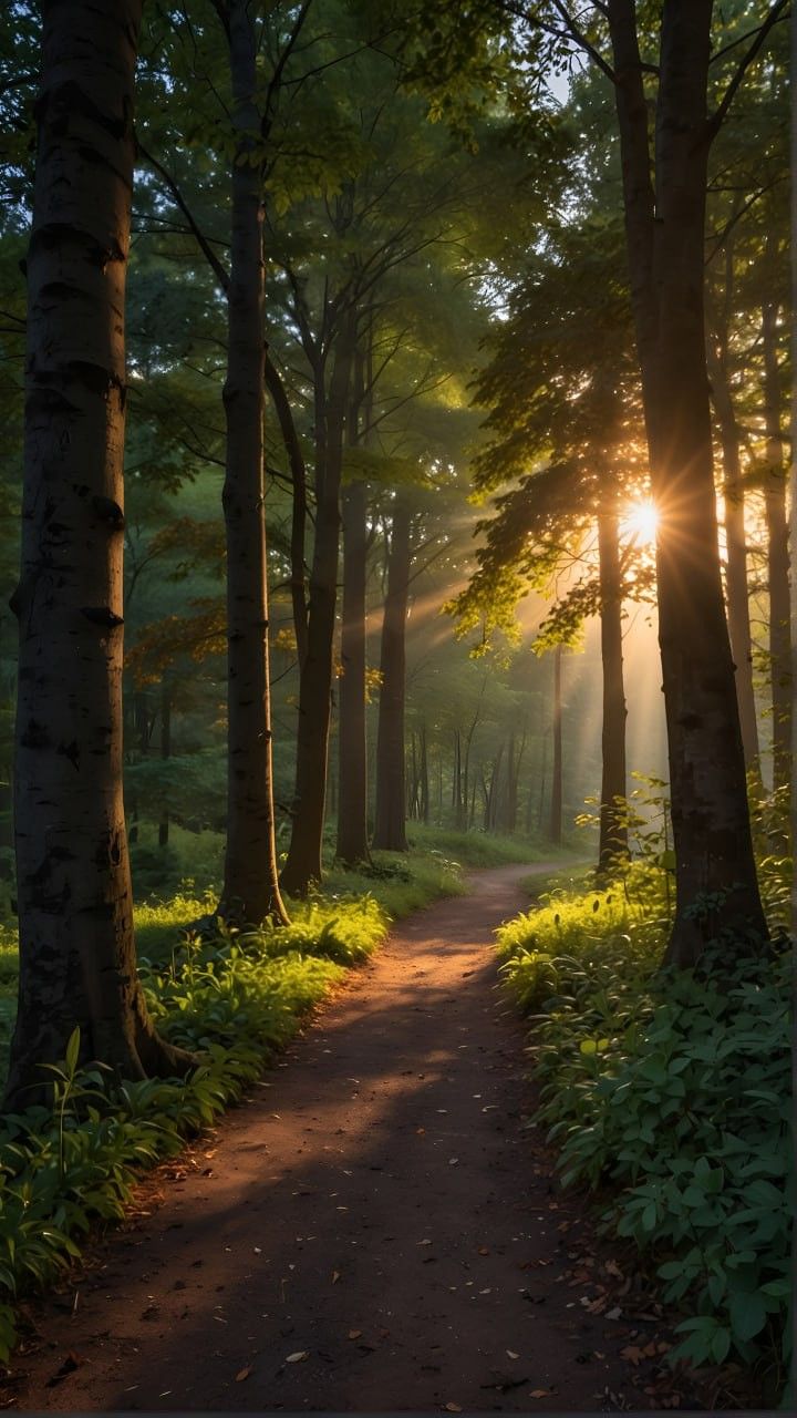 Nature with trees and greenery